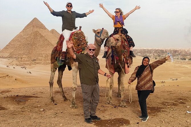 Private Tour All Inc Giza Pyramids, Saqqara Memphis, Lunch& Camel - Khufu, Khafre, and Menkaure up close