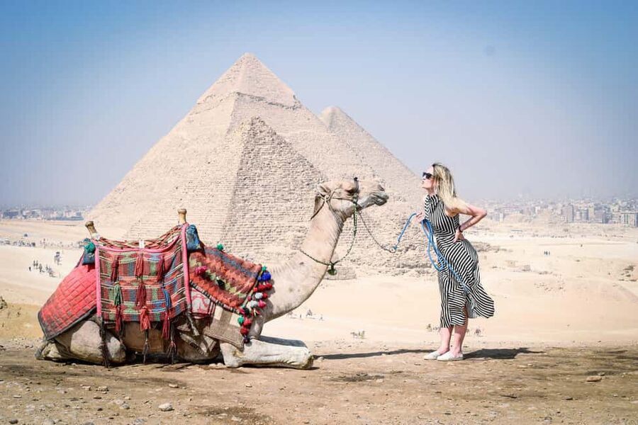 Pyramids & Sphinx Tour with Free Camel Ride - The Great Pyramid and its neighboring monuments