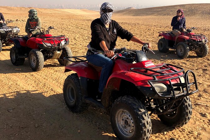 Quad Bike ATV Tours in Desert of Giza Pyramids with Egyptian Tea - Riding across the Giza desert