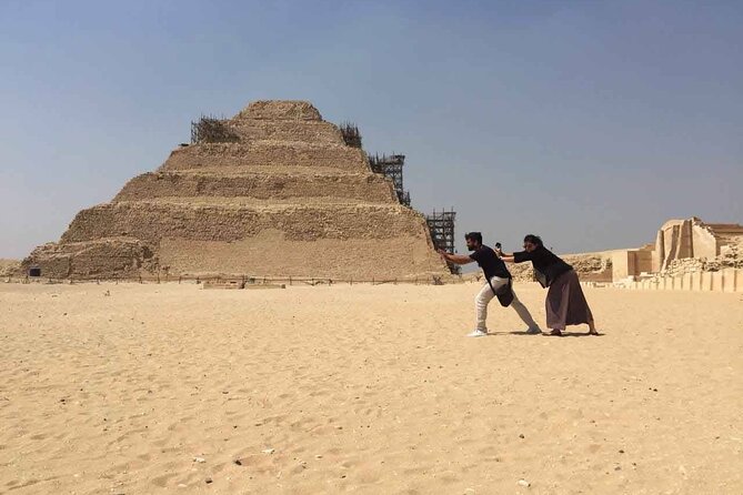 Top Day Tour To Giza Pyramids & Memphis City & Sakkara Pyramid - Giza: three pyramids and the Sphinx in one sweep