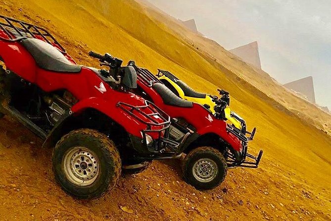 Top rated ATV quad bike at the Desert of Giza Pyramids - Riding toward the Giza Pyramids
