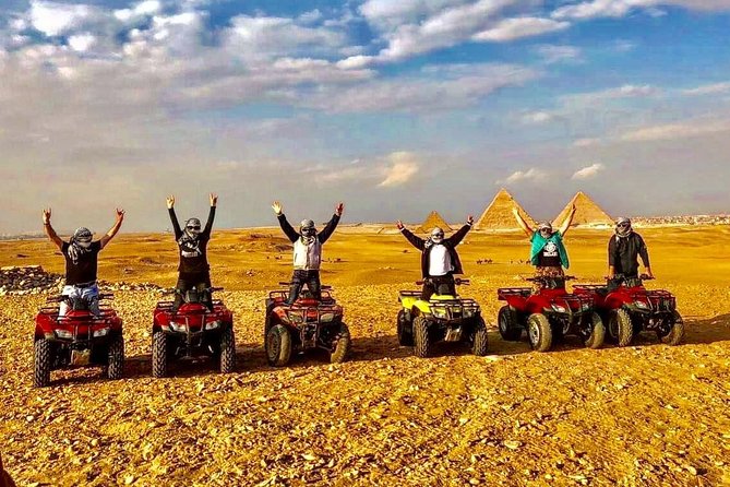 Top rated ATV quad bike at the Desert of Giza Pyramids - The sandy ride behind the monuments