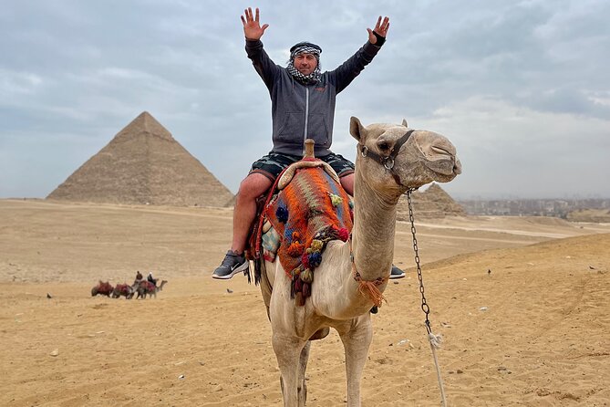 Vip Tour Giza pyramids, sphinx with Camel Ride and Vip lunch - The panorama point and a 30-minute camel ride